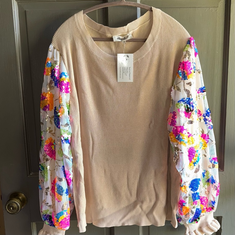 Haptics Sweater with Sequins